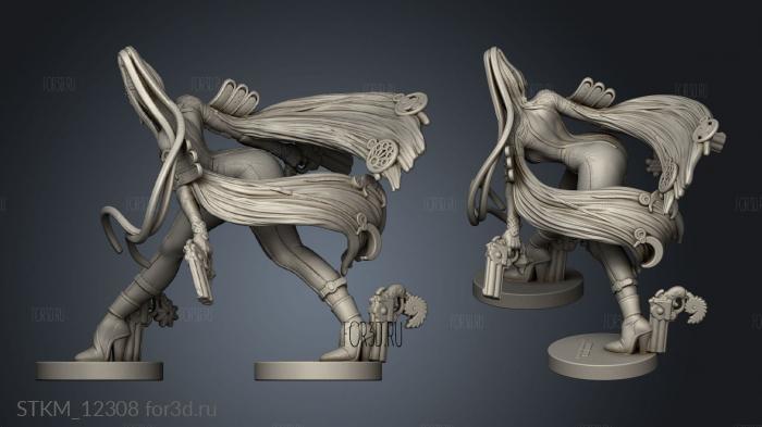 Bayonetta stl model for CNC