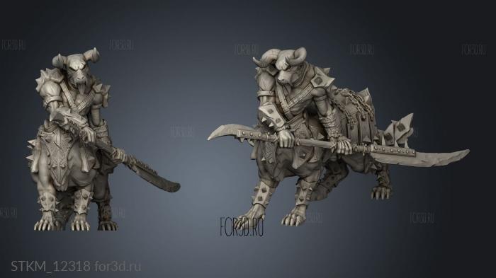 BEASTMEN Centaur stl model for CNC