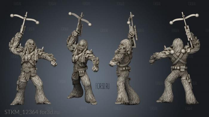 Black Bounty Hunter Furball pre stl model for CNC