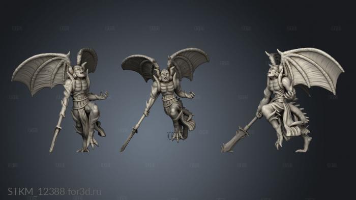 Deadly Sins Winged Devil Spear stl model for CNC