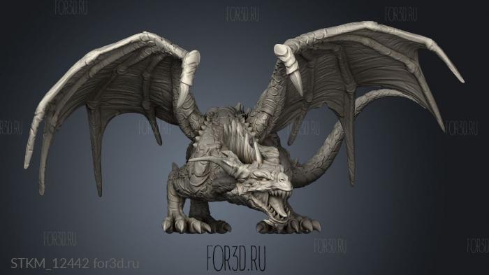 Bronze Dragon stl model for CNC