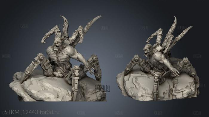 Clockwarped Demon Cyborg stl model for CNC