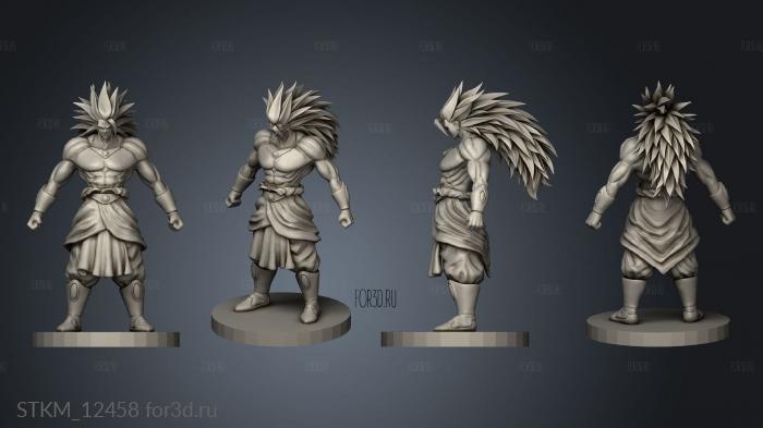 Broly from Dragon Ball stl model for CNC