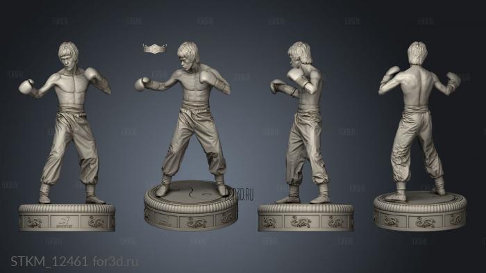 Bruce Lee and Enemy stl model for CNC