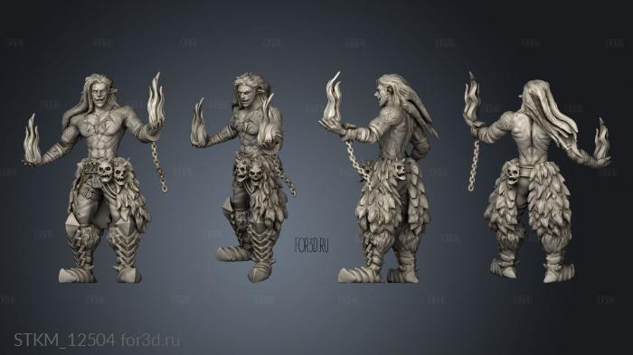 Burning Lands Fire Genasi Magic stl model for CNC