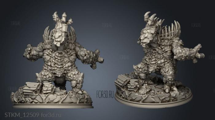 Burning Lands Gem Devourer Attacking stl model for CNC