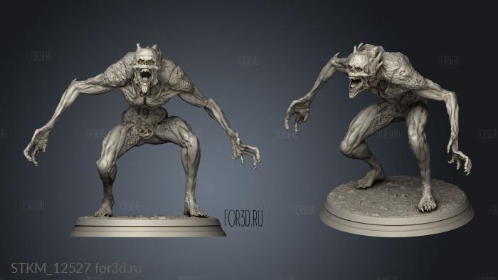 Ghoul Screaming Scream stl model for CNC