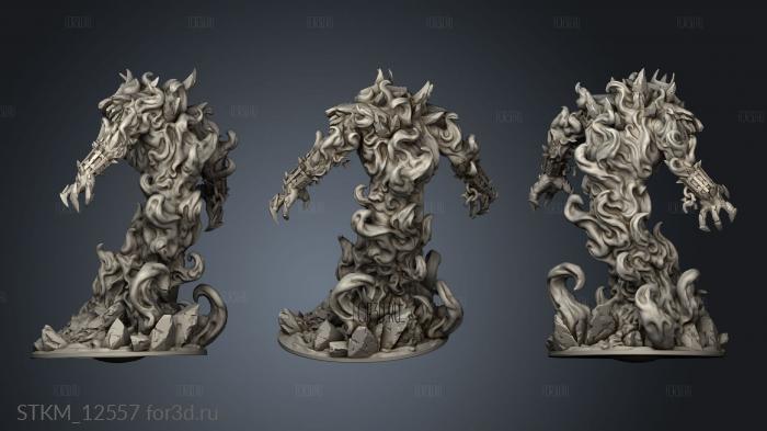 City Portals Adorned Fire Elemental AC stl model for CNC