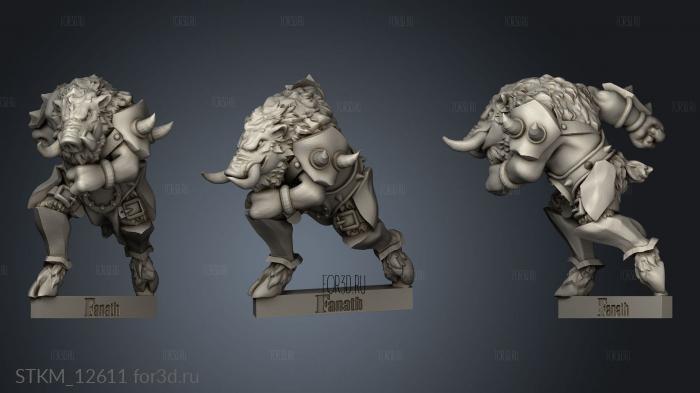 Chaos Figures Beastmen stl model for CNC