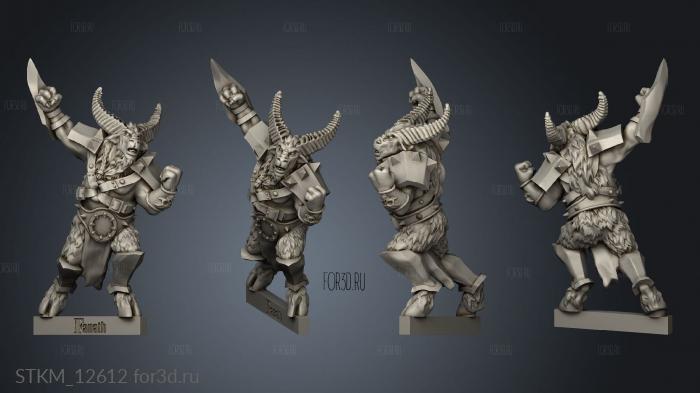 Chaos Figures Beastmen stl model for CNC