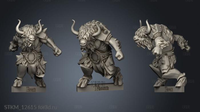 Chaos Figures Beastmen stl model for CNC