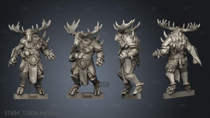 Chaos Figures Beastmen stl model for CNC