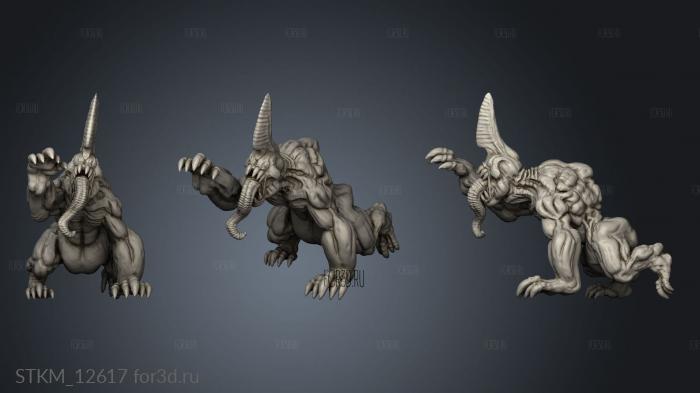 Chaos Hounds Hound stl model for CNC