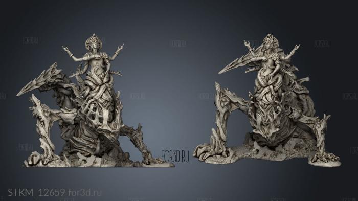 Corrupted Idol Living statue stl model for CNC