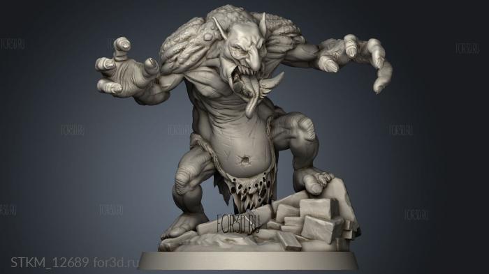 Cult Miniatures Trolls Troll stl model for CNC