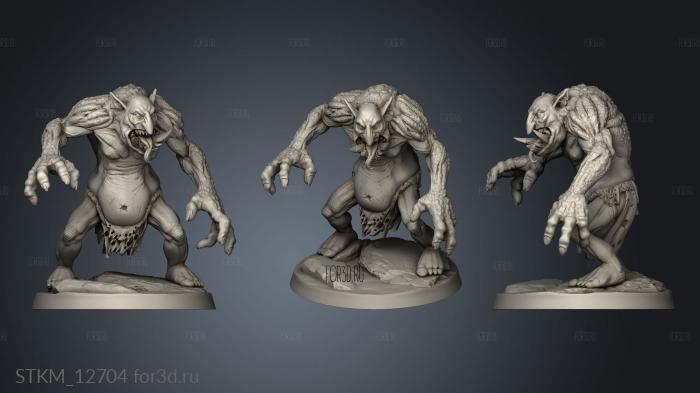 Cult Miniatures Trolls Troll stl model for CNC