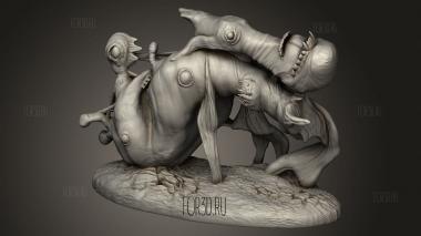 Жестокий Болотный Взрослый Слизистый Демон 3d stl модель для ЧПУ