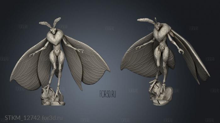 Cruel Marshes Moth Queen stl model for CNC