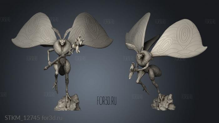 Cruel Marshes Moth Queen Scepter stl model for CNC