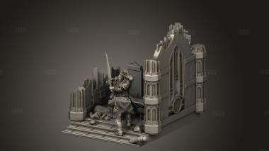 Диорама Крестоносцев,Вторая стена Диорамы 3d stl модель для ЧПУ