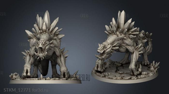 Crystal Muncher Dragon stl model for CNC