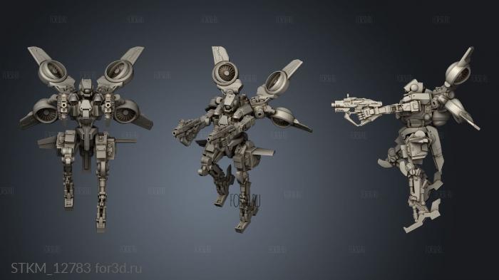 yukimasa battle droid ravager unit flight stl model for CNC