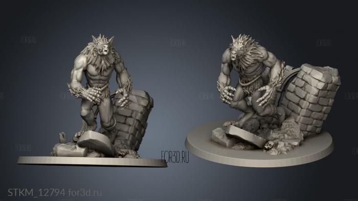 WEREWOLVES stl model for CNC