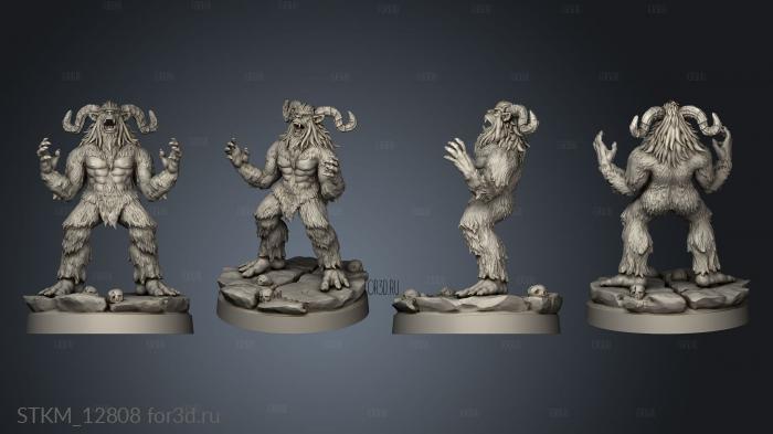 Cursed Forge Abominable Yeti huge stl model for CNC