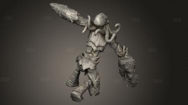 Конечная глубина атаки восьмикрылого краба 3d stl модель для ЧПУ