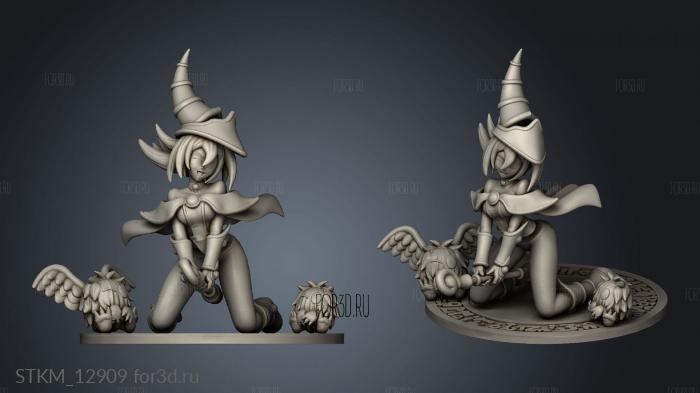 Darkmagician girl stl model for CNC