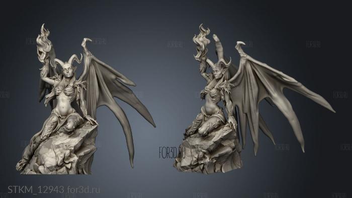 Devil Duchess Sitting stl model for CNC