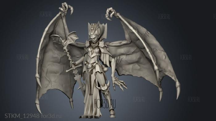 Fantasy Female Vampire monster stl model for CNC