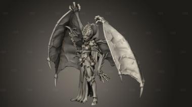 Фантастическая Женщина-Вампир-монстр 3d stl модель для ЧПУ
