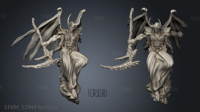 Devil Duke Scythe stl model for CNC