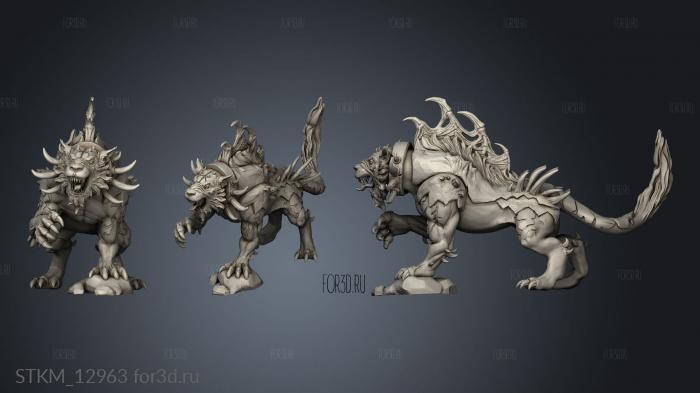 Fantasy Helldog stl model for CNC