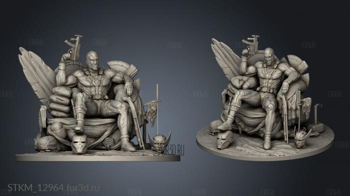 Deadpool kills The Marvel UNIVERSE stl model for CNC