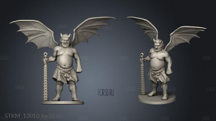 Demon Prince Stand In Wings stl model for CNC