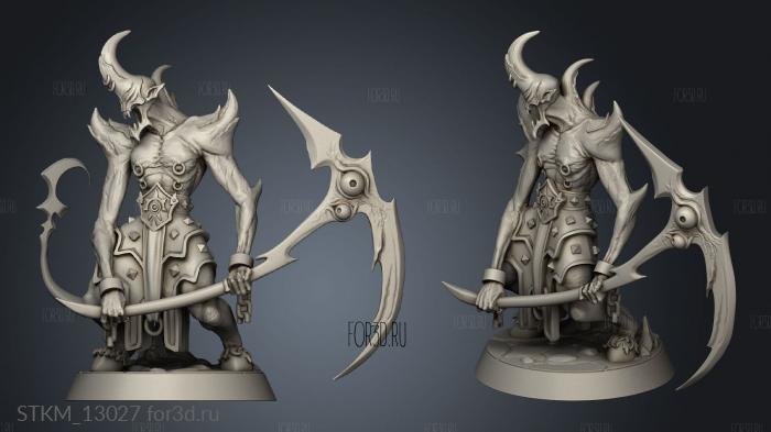 Demon Scythe stl model for CNC