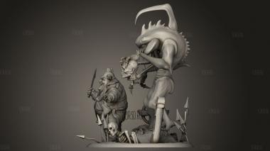 Нарушитель диорамы 3d stl модель для ЧПУ