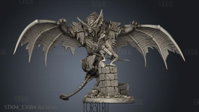 Dire Bat Riders stl model for CNC