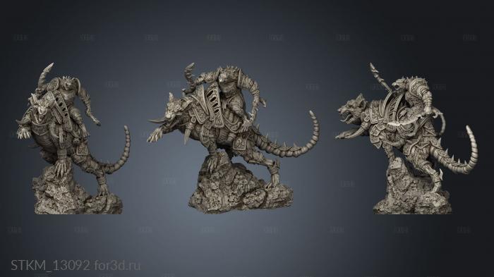 Dire Rat Riders stl model for CNC