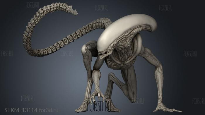 Dog Alien Cling Xenomorph Canopy stl model for CNC