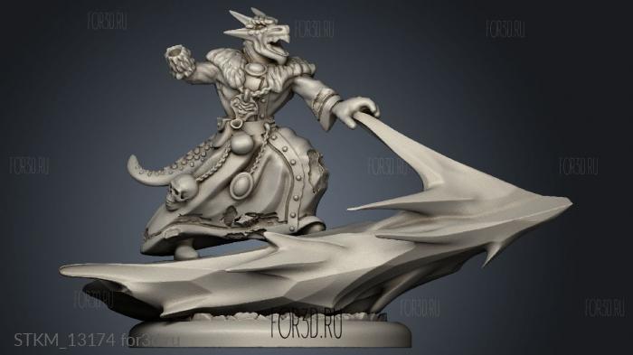 Dragonborn Casters Ice Fire Male Shaman Mm stl model for CNC