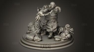 Dragon Ball Вегета против Android диорамы 3d stl модель для ЧПУ