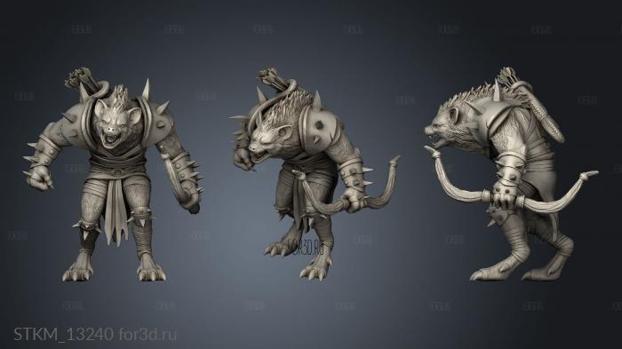 Monster Rampage Gnoll Archer stl model for CNC