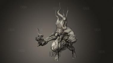 Огненный тролль 3d stl модель для ЧПУ