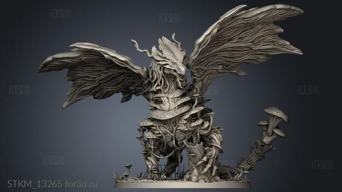 Mushroom Bayou Mushroomed Dragon Drake Myconid stl model for CNC