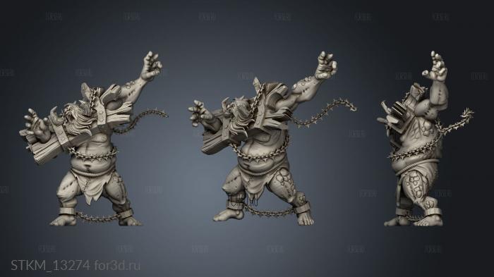 Dungeons Thamarai Dungeon Troll Prisoner stl model for CNC