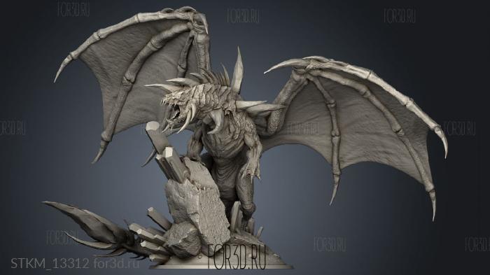 Elder Crystal Dragon crystal dragon stl model for CNC