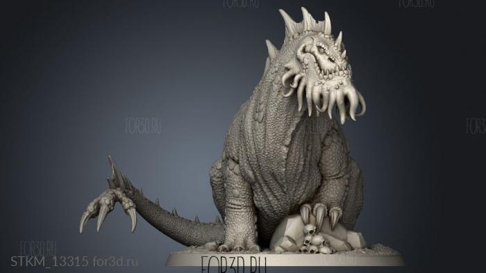 Elder God Bokrug Bokurog stl model for CNC